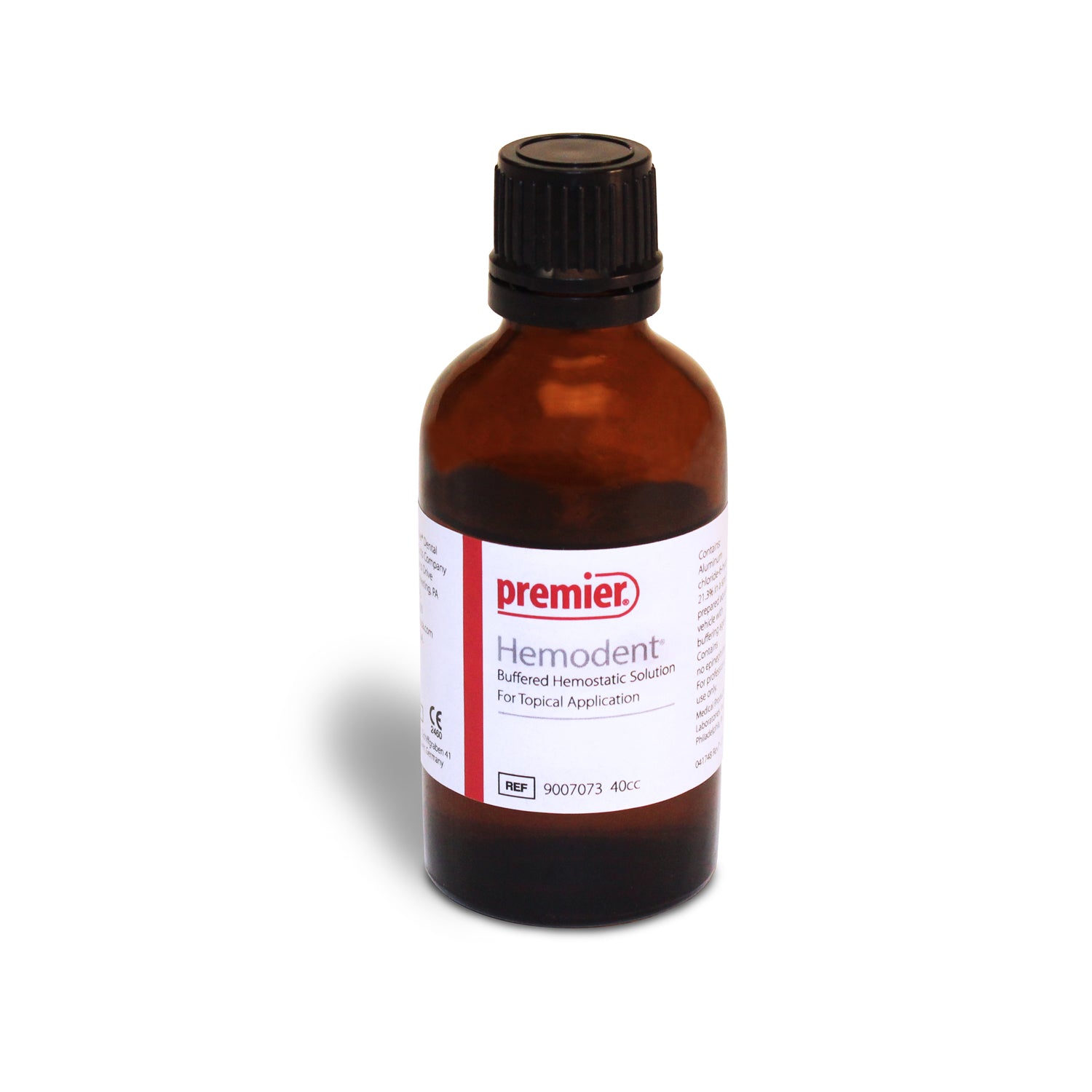 Premier Hemodent Liquid - Buffered Aluminum Chloride Epinephrine - 40 CC Bottle Premier Hemodent Liquid - Buffered Aluminum Chloride Epinephrine - 40 CC Bottle
